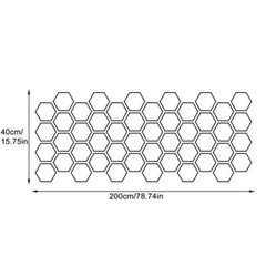 Hexagon Honeycomb Pattern Sticker Car Body Side Waist Line Vinyl Decal Decor