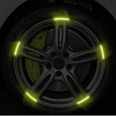 20PCS White Car Wheel Decorative Reflective Stickers Night Safety Warning Decal