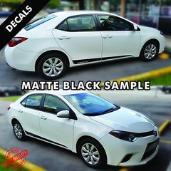 Toyota Corolla Pre-Cut Side Stripes Rocker Panel Decals Vinyl 2015 to 2017 |44