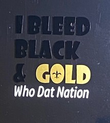 NFL NEW ORLEANS SAINTS “I Bleed” decal 5 inch x 4 1/2 inch die cut sticker