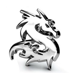 3D Metal Dragon China AutoCar Motorcycle Sticker Emblem Badge Fender Trunk Decal
