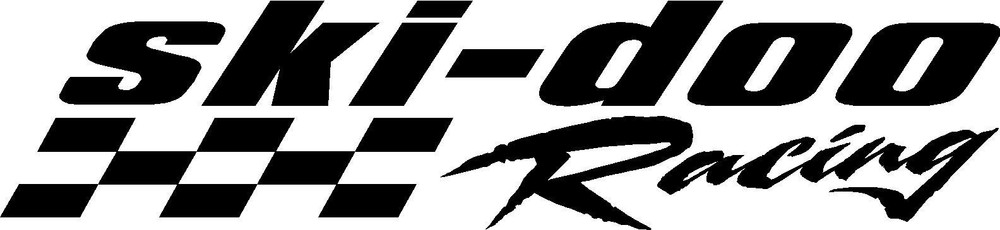 Ski-doo Racing 2″x 8″ set of 2 decals stickers, any color