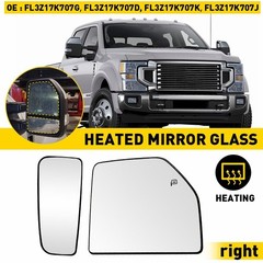 2/4X Tow Mirror Glass Lower Upper Heated Passenger Side For 2015-2022 F150 250 3
