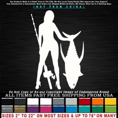 Fishing Girl With Tuna Catfish