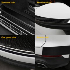 Black Carbon Fiber Air-Release Adhesive Vinyl Tape Roll 16FT X 2IN 2SET