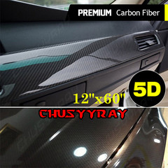 7D Glossy Carbon Fiber Vinyl Film Car Interior Wrap Stickers Auto Accessories A+