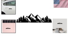 Sleek Mountain Tree Vinyl Decal Set for Cars & Laptops – Durable and Stylish