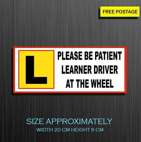 1X Please Be Patient Leaner Driver at the Wheel, Waterproof Vinyl Sticker