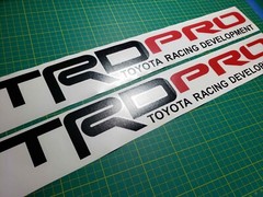 TRD PRO Racing Development Decals Set for Toyota Tacoma Tundra Truck Bed side