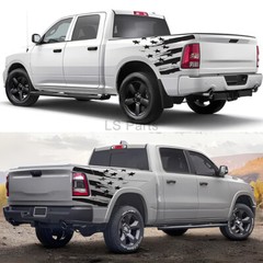 Black Rear Trunk Side Bed Sticker Vinyl Decal For Dodge RAM 1500 2500 Pickup