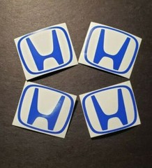 (4) Logo Sticker Wheel Center Caps Decal For Honda CIVIC ACCORD CRV Vtec Si
