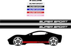 FREE SHIPPING!! S27 Automotive vinyl Super Sport side stripes 3.5″ x 65″