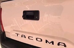 BLACK Tailgate Insert Letters Decal Vinyl Stickers for Toyota Tacoma 2016-2023
