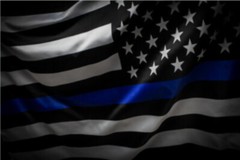 Police Blue Line American Flag 24×36 Car Wrap Graphic Decal Vinyl Motorcycle US