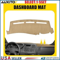 for 1999-2006 GMC Sierra 2500 3500 Chevrolet Silverado Dash Mat Cover Beige 1-5X