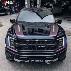 8PCS Purple Carbon Fiber Look Graphic Decals For 22-26 Ford F-150 Raptor Vinyl