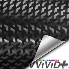 VVivid 2022 VVivid+ Designer Triangles Black Carbon Fiber Vinyl Car Wrap | V481