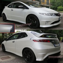 Flexible Entire Car Wrap Matte Chrome Satin Metal Vinyl Hood Sticker WH 50FT BO