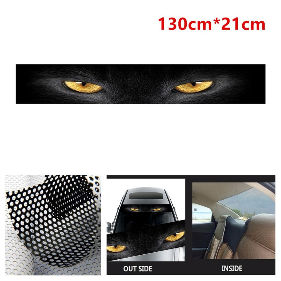 130x21cm Car Sticker Eye Leopard Graphic Decal Car Front Windshield 3D Sunshade