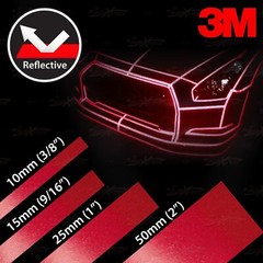 RED Weatherproof REFLECTIVE Adhesive Roll 3M Vinyl Tape Stickers Various sizes