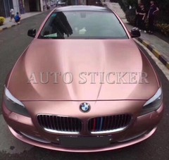 50FT x 5FT Roll Metallic Satin Matte Pearl Chrome Vinyl Wrap Car Film Rose Gold