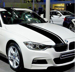 Car Sticker Dual Stripes 9.5” for 320 335i 330 Vinyl Hood Roof Rear Decal ZC699