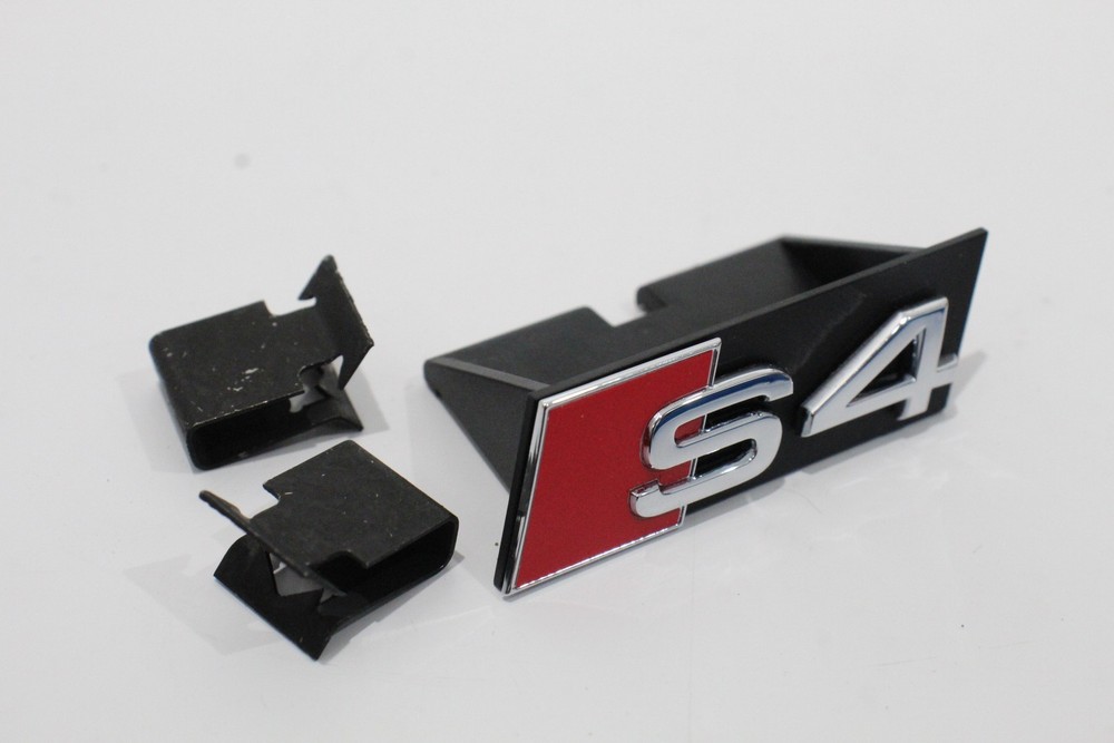 Audi S4 B6 Grill Badge Logo Emblem and Clips New Genuine 8E0853736A