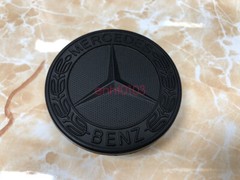 Front Hood Emblem AMG Matte Black Flat Laurel Wreath Badge Mercedes 0008171701