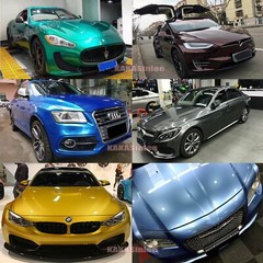 Air Release Whole Car Pearl Gloss Sparkle Metallic Chrome Vinyl Wrap Sticker HD