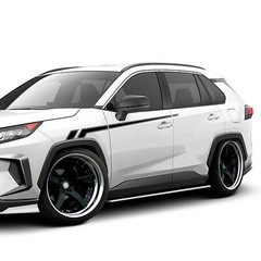 Front fender hockey stripes graphics stickers decal compatible with Toyota Rav4