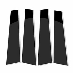 4pcs PC Pillar Posts Trim Glossy Black For Porsche Panamera 09-16 Door