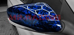 ESSMO PET Marble Forged Gloss Carbon Fiber Royal Blue Vehicle Vinyl Wrap Decal