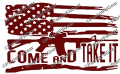 Molon Labe,Come And Take It,2nd Amendment,2A,Gun Rights,DTOM,Flag,Vinyl Decal
