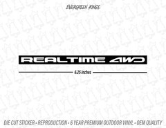 Realtime AWD Rear Window Sticker for Honda Element, CRV – 6.25 Inches Real Time