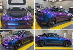 60″ x 60″ Gloss Metallic Chameleon Purple Blue Vinyl Film Wrap Air Bubble Free