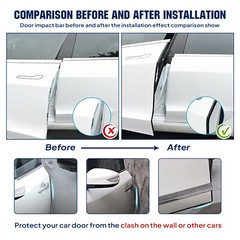 Car Door Edge Guard U Shape Edge Trim Rubber Steel Seal Anti-Collision Protector
