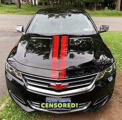 Center Hood Stripe Stripes Decal fits any 2014-2017 Chevy Chevrolet Impala LTZ