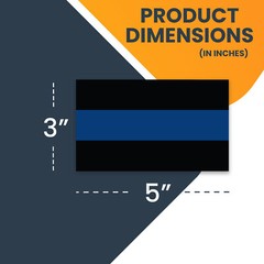 Thin Blue Line Flag Magnet Decal 3×5 Inches Automotive Magnet for Car Truck SUV