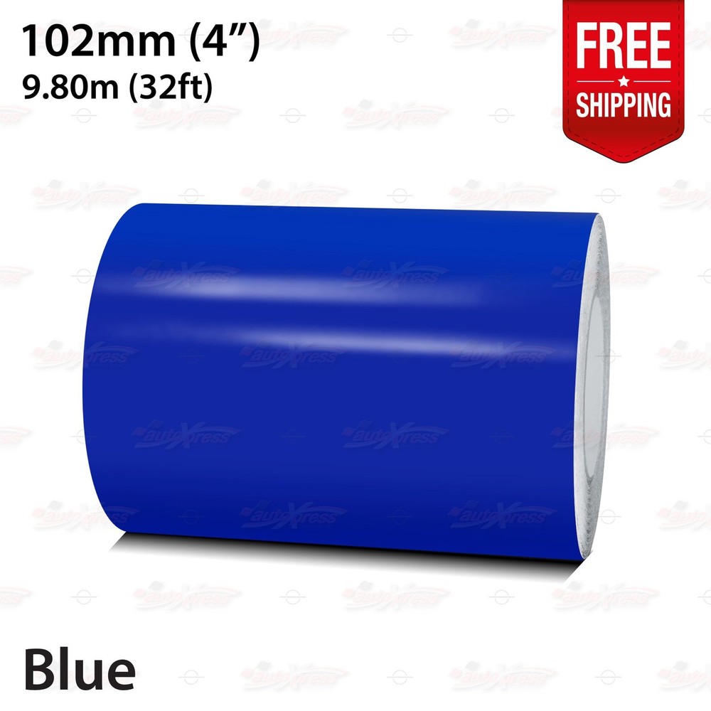 BLUE 4″ 102mm Roll PIN STRIPE Car PinStriping Trim Line TAPE Decal Vinyl Sticker