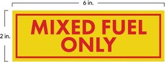 4 pack MIXED FUEL ONLY Vinyl Stickers Decals / Gas Oil 2 Stroke Can Door Labels