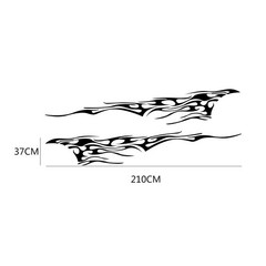 Car Door Side Stickers Graphics Flame Sport Decor Decal Vinyl Cover Universal