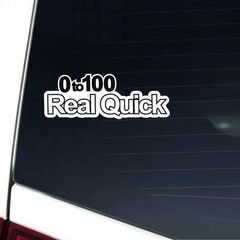 0 To100 Real Qiuck 8″ Vinyl Decal Sticker Fits Ford V8 Fast Car Funny Joke Jdm