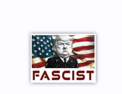 FASCIST Donald Trump Die Cut Stickers 2″ wide 50 pack