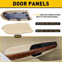 New Beige For Honda Accord 2008-12 Sedan LR Door Panel Armrest SET PU Leather A