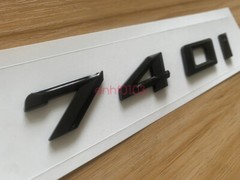 Gloss Black 3D ABS Letters Trunk 740i Emblem Rear Badge for BMW 2017-2022 740i
