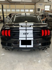 7.5″ PLAIN Rally Racing Stripe Graphics Stripes Set FIT 2015 – 2025 Mustang