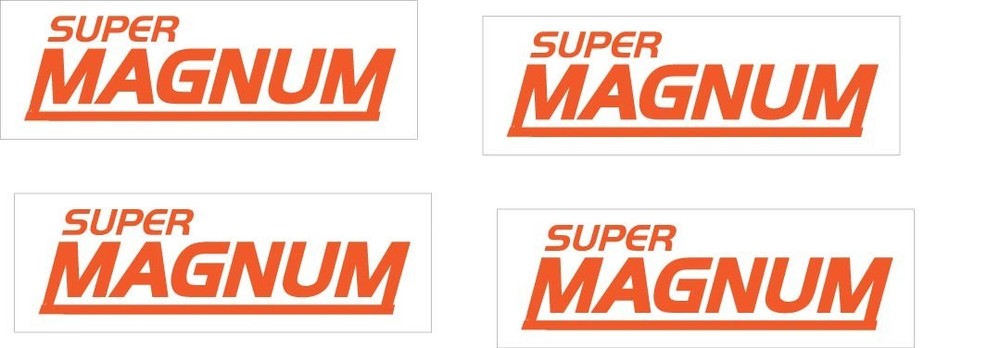 Super Magnum for Modified Chainsaw Orange Sticker 4 Pack P47