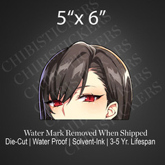 Tifa Lock Hart Waifu Peeker Vinyl Sticker Waterproof Decal Anime Girl