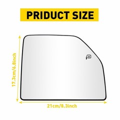 2/4X Tow Mirror Glass Upper Heated Driver Passenger Side For Ford F150 F250 F350