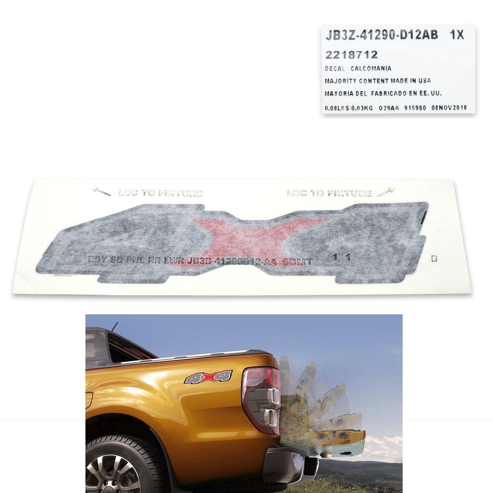 Genuine Left/Right Sticker Decal Bedside Black Red For Ford Ranger 2019 2020